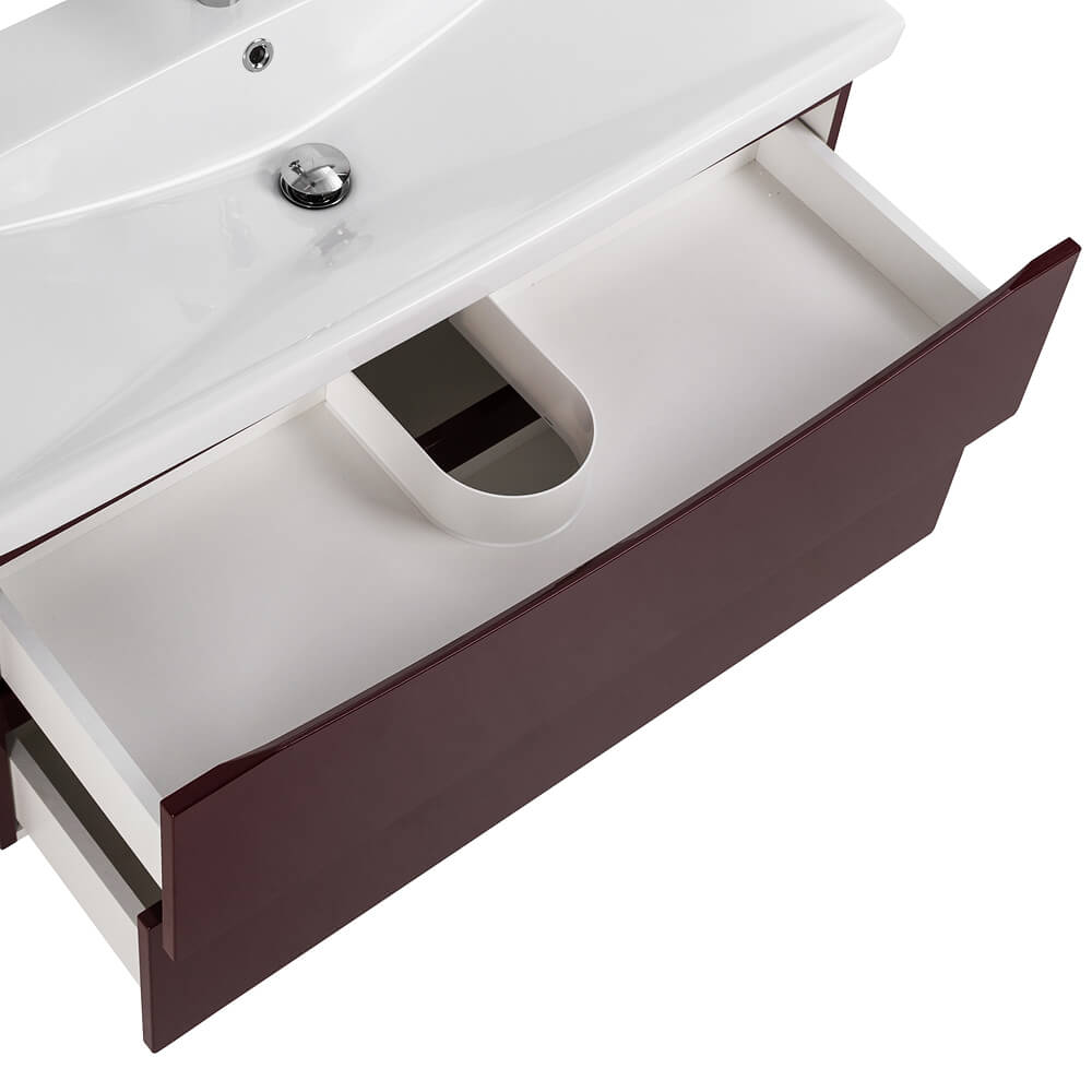 Комплект мебели BelBagno Marino-Cer 80 бордовый  - 3