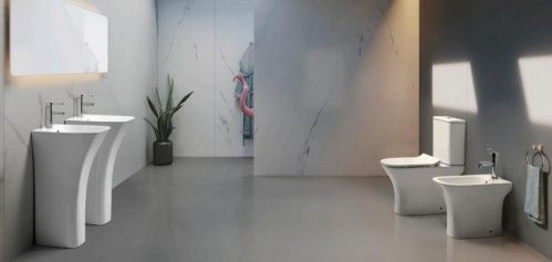 Раковина напольная CeramaLux N 44.5 см белый  G-315 - 4