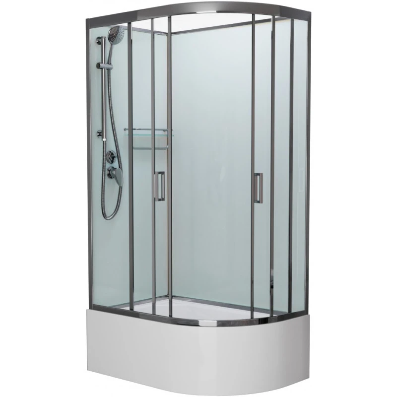 Душевая кабина Frank Brilliant 120х80 левая хром стекло прозрачное 188009 - 0