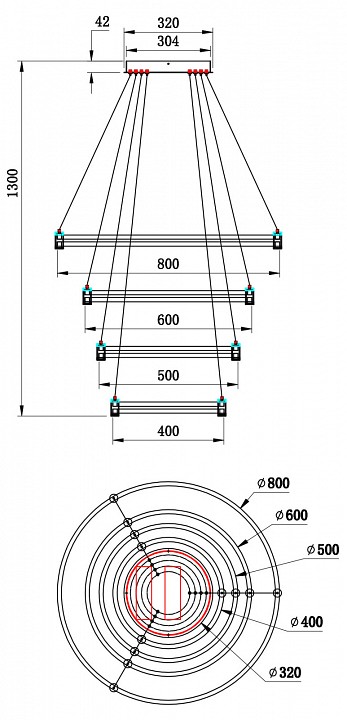 Подвесной светильник Stilfort Tooring 4006/02/04P - 2