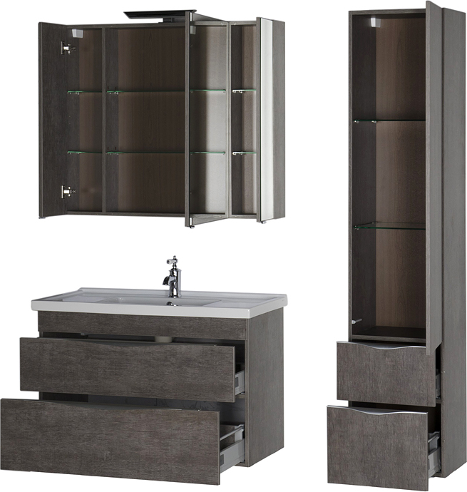 Тумба с раковиной Aquanet Эвора 100 дуб антик 183003 - 7