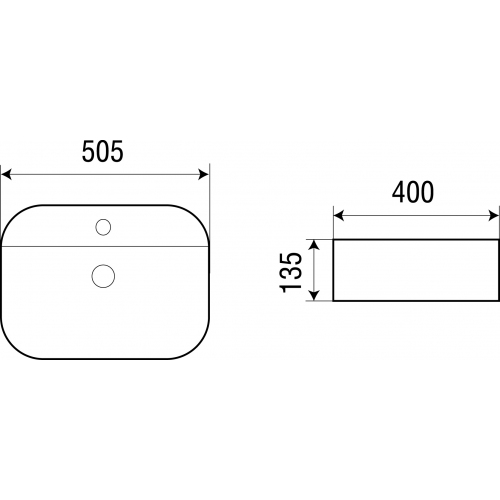 Раковина накладная Weltwasser WW ELBACH 2231 50.5 белый  10000003823 - 1