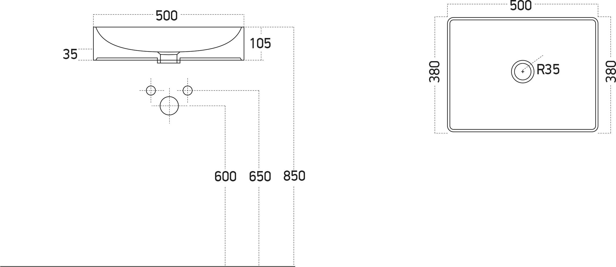 Раковина STWORKI накладная 50 3050-112 антрацит - 5