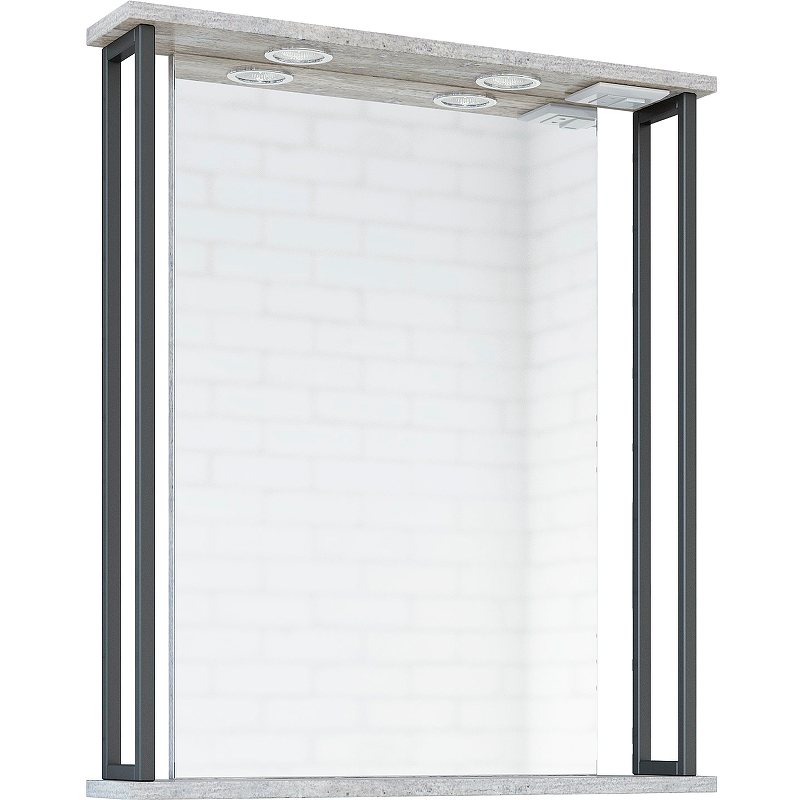 Зеркало Sanflor Бруклин 60 бетон пайн экзотик  С08253 - 0