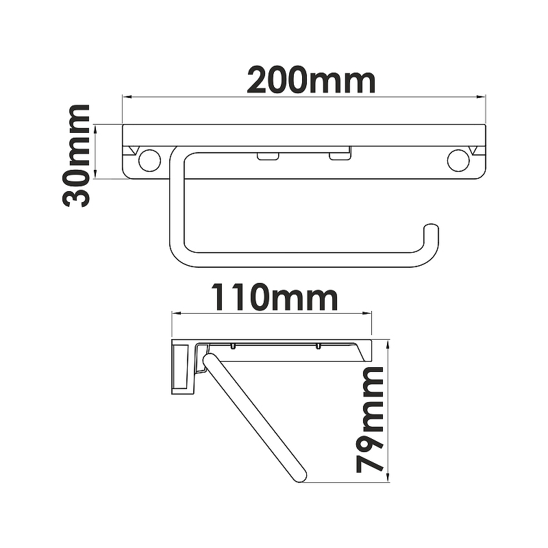 Держатель туалетной бумаги с полочкой WasserKRAFT золото K-1725 - 1