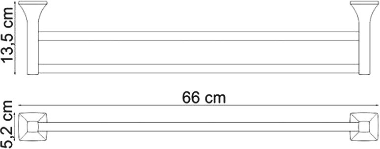 Полотенцедержатель Wasserkraft Wern K-2540 двойной - 3
