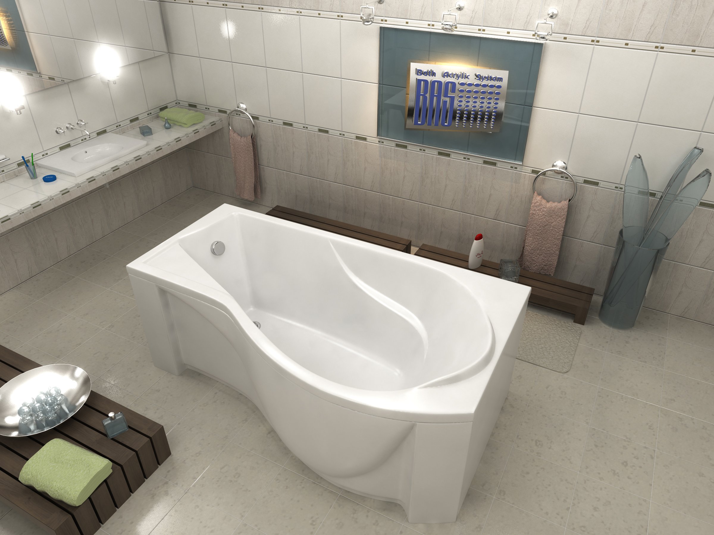 Акриловая ванна Bas Капри 170x94.5 R В 00016 - 3