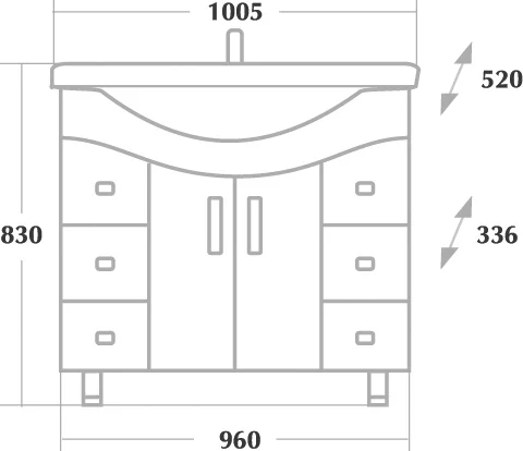 Комплект мебели Onika Эльбрус 100 белый  - 3