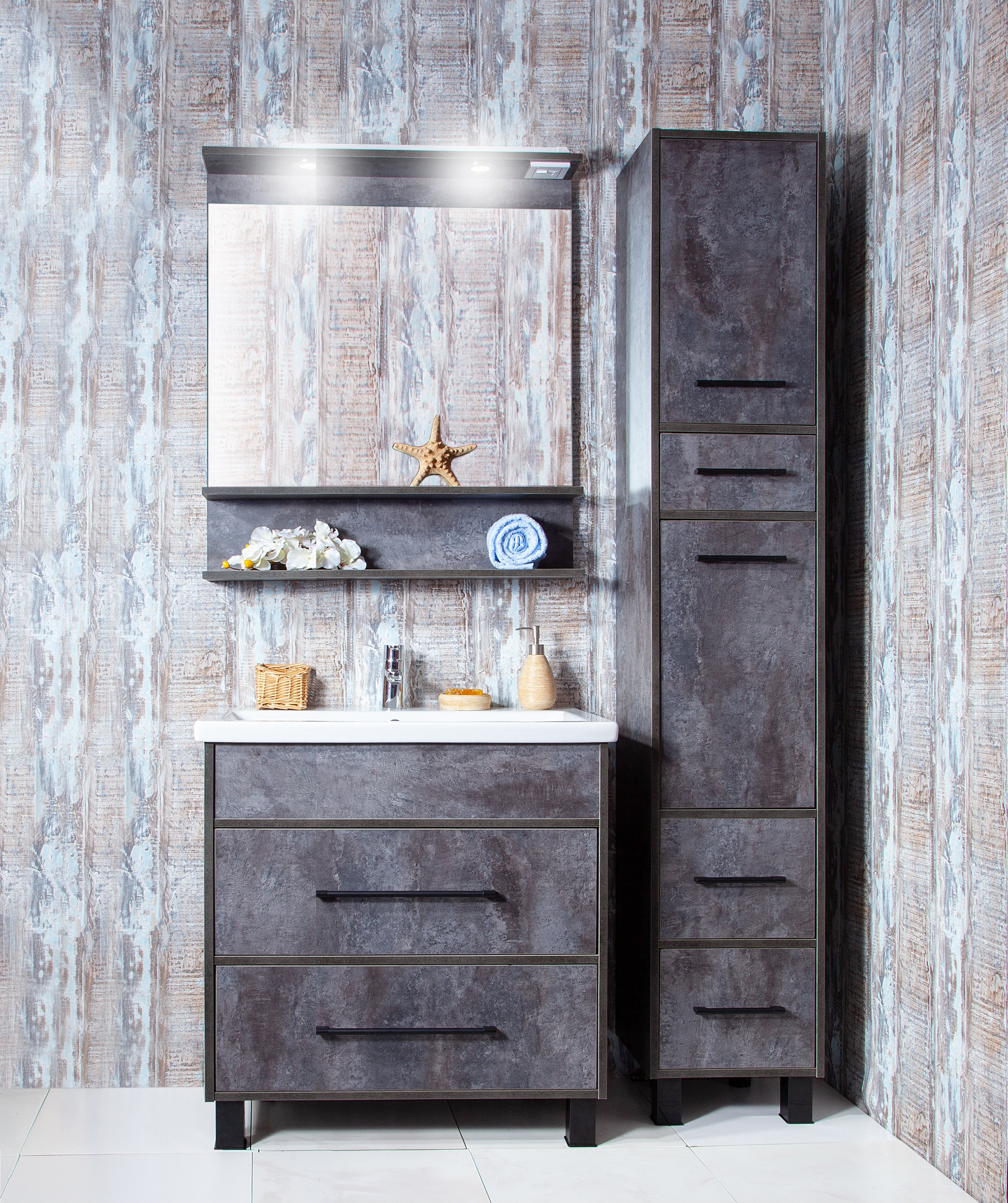 Тумба для комплекта Бриклаер Чили 70 цемент 4627125415227 - 1