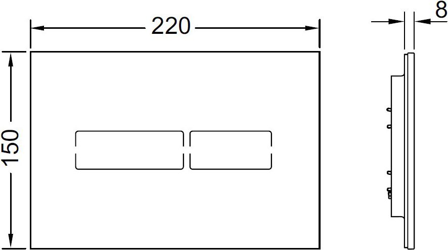 Кнопка смыва TECE Lux Mini 9240960 сенсорная белая - 7
