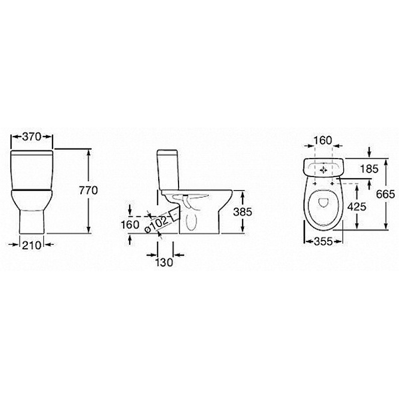 Чаша для напольного унитаза Roca Mitos белый, без сиденья  734Q39A000 - 2