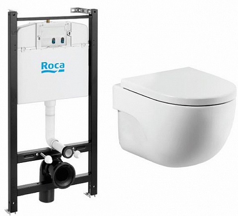 Комплект Roca Meridian Rimless без клавиши смыва 893104990 - 0