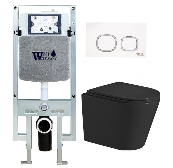 Комплект Weltwasser AMBERG 497 + SALZBACH 004 MT-BL + AMBERG RD-WT  10000006670 - 0