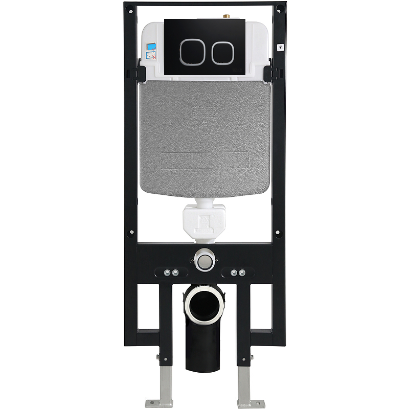 Система инсталляции WeltWasser WW AMBERG 497 BL с кнопкой смыва черный  10000008218 - 0