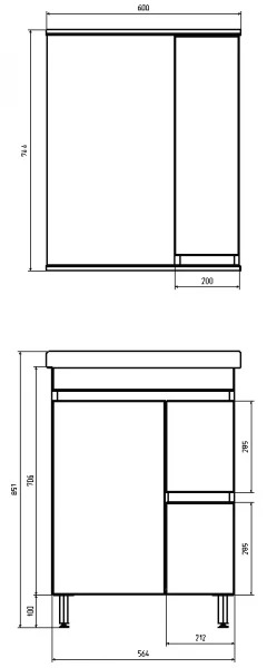 ASB-Mebel Марко 60-2.1 Тумба под раковину 10739 - 4