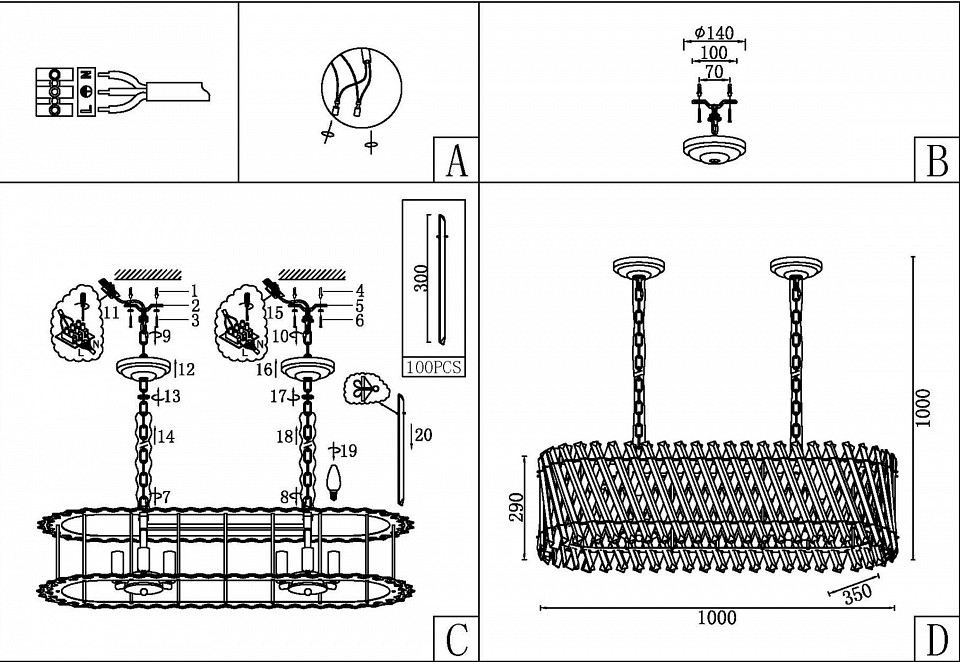 Подвесной светильник ST-Luce Fabio SL1170.303.12 - 9