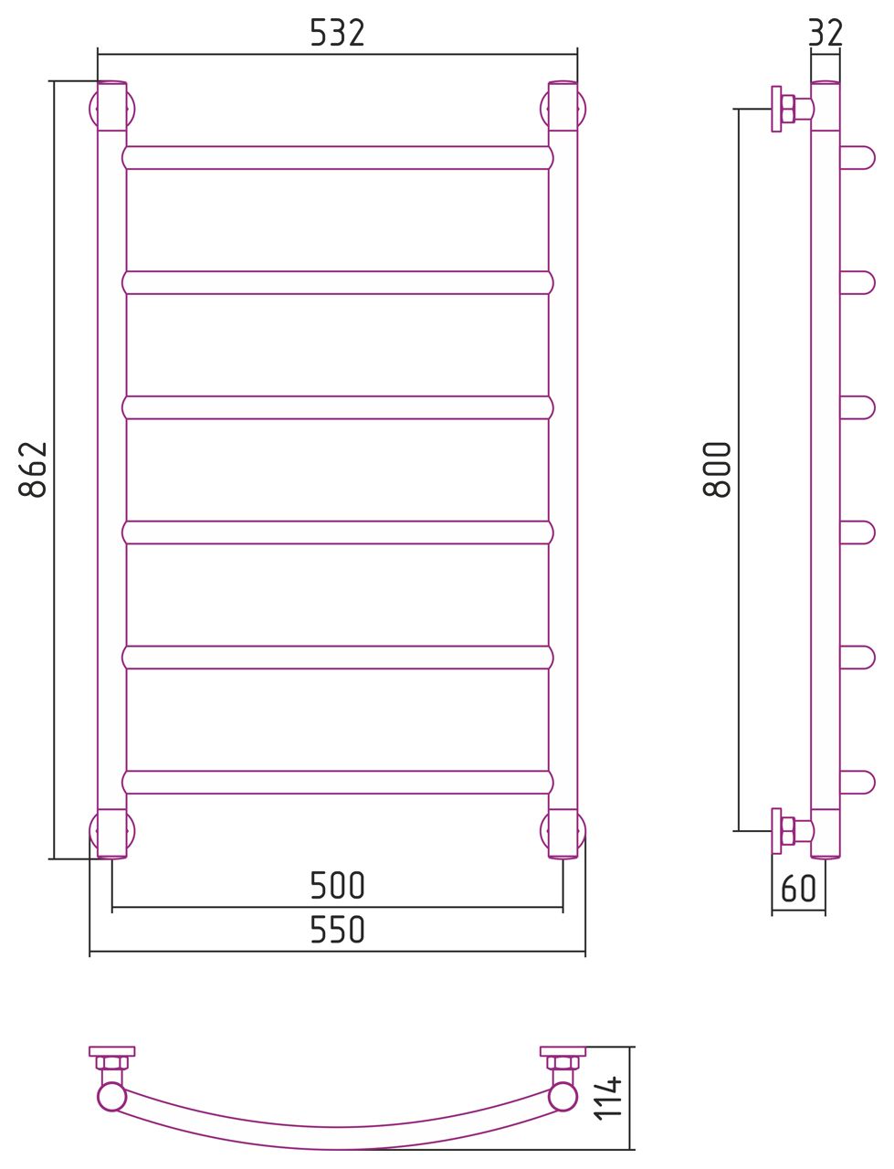 Полотенцесушитель водяной ДР 