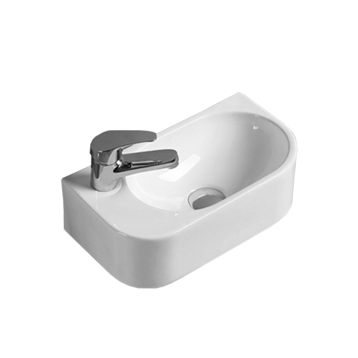 Подвесная раковина Vincea 40х22 белая левая VBS-506L - 0