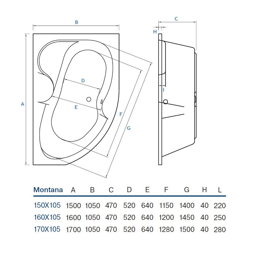 Ванна Koller Pool Montana 150х105 L MONTANA150X105L - 2