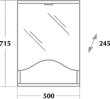 Зеркало-шкаф Onika Лидия 50 R с подсветкой, белый  205004 - 5