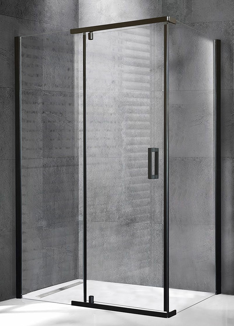 Душевой угол Royal Bath HPVD 110х80 профиль черный стекло прозрачное RB8110HPVD-T-BL - 0