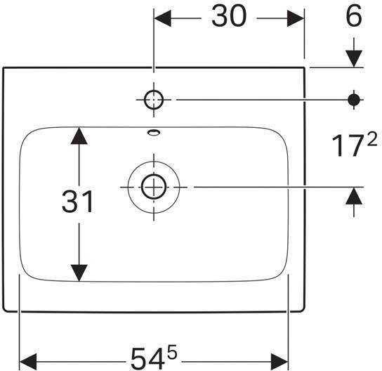 124060000 iCon Раковина, 600x485 мм - 3