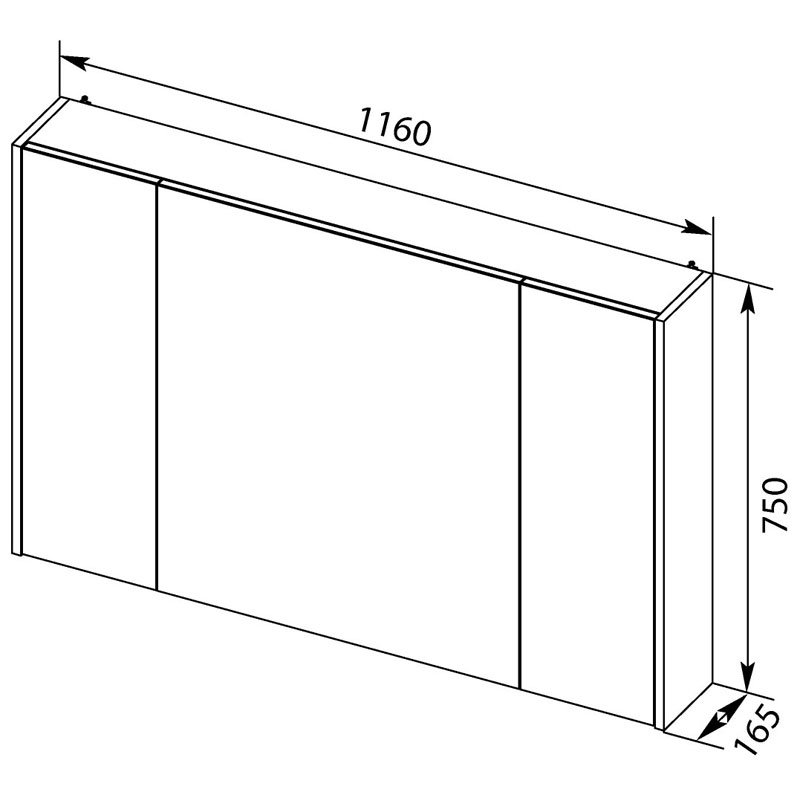 Зеркало-шкаф Aquanet  116 см (00203926) - 4
