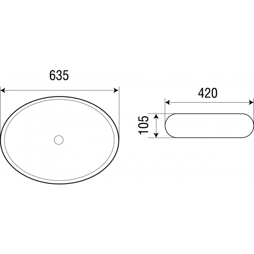 Раковина накладная Weltwasser WW ELBACH 3075 63.5 белый  10000003869 - 1