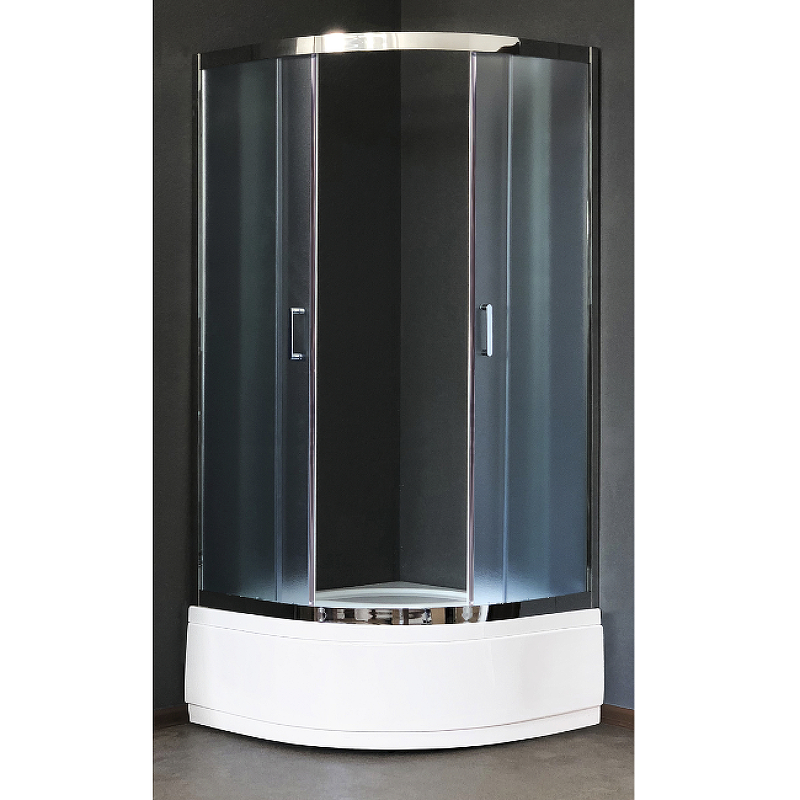 Душевой уголок Royal Bath 90х90 профиль хром стекло матовое RB90СK-C-CH - 0