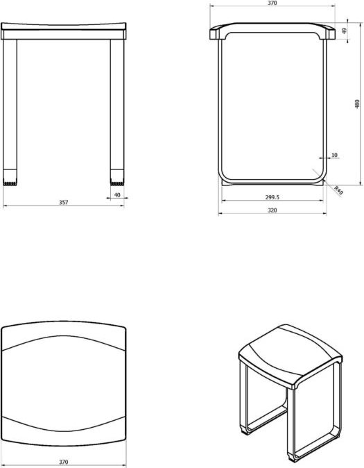 Табурет Black&White Swan SN-0193 0193SN0 - 1