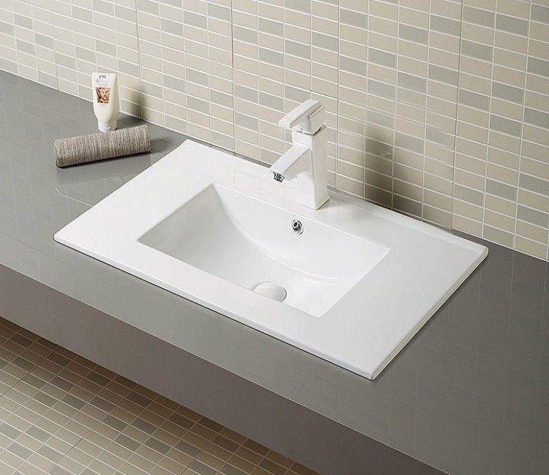 Раковина встраиваемая CeramaLux N 76 см белый  9075Е - 0