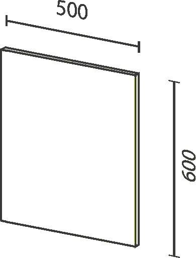 Зеркало Sanvit Панорама 50 с подсветкой черный zpan50bl - 1