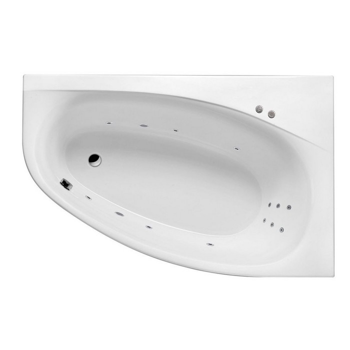 Акриловая ванна Excellent Kameleon 170x110 белая правая с гидромассажем WAEX.KMP17.LINE.CR - 0