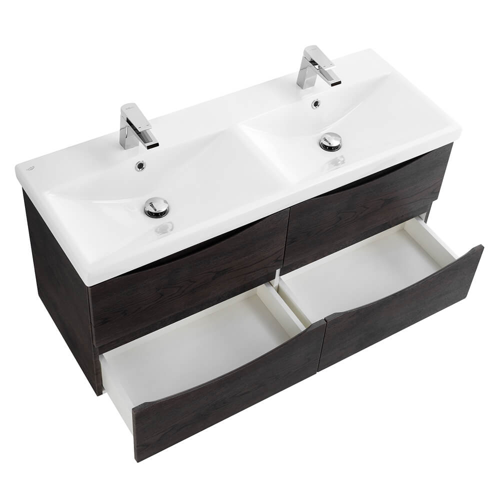 Тумба под раковину BelBagno Marino-Cer 120 с двумя чашами темное дерево MARINO-CER-1200-4C-SO-2-RNG-P - 1