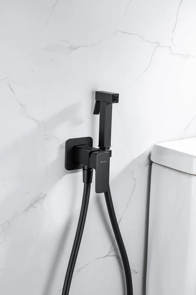 Гигиенический душ Allen Brau Infinity 5.21005-31 С ВНУТРЕННЕЙ ЧАСТЬЮ, чёрный матовый - 2