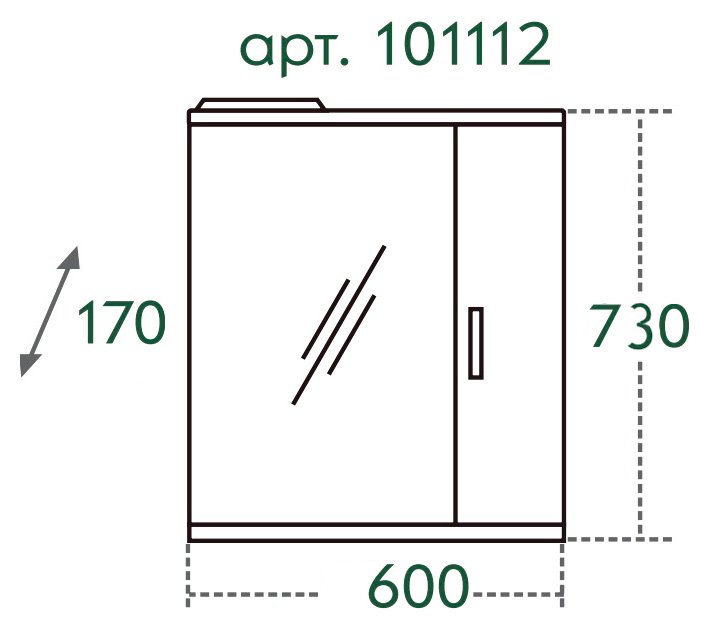 Зеркало-шкаф СанТа Прима 60 101112 - 5