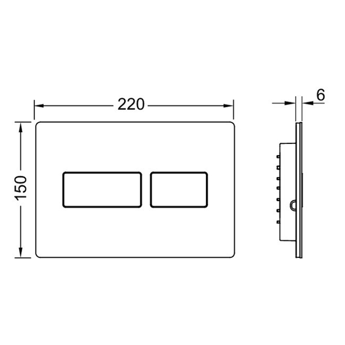 TECEsolid. Панель смыва, черная матовая 9240416 - 1
