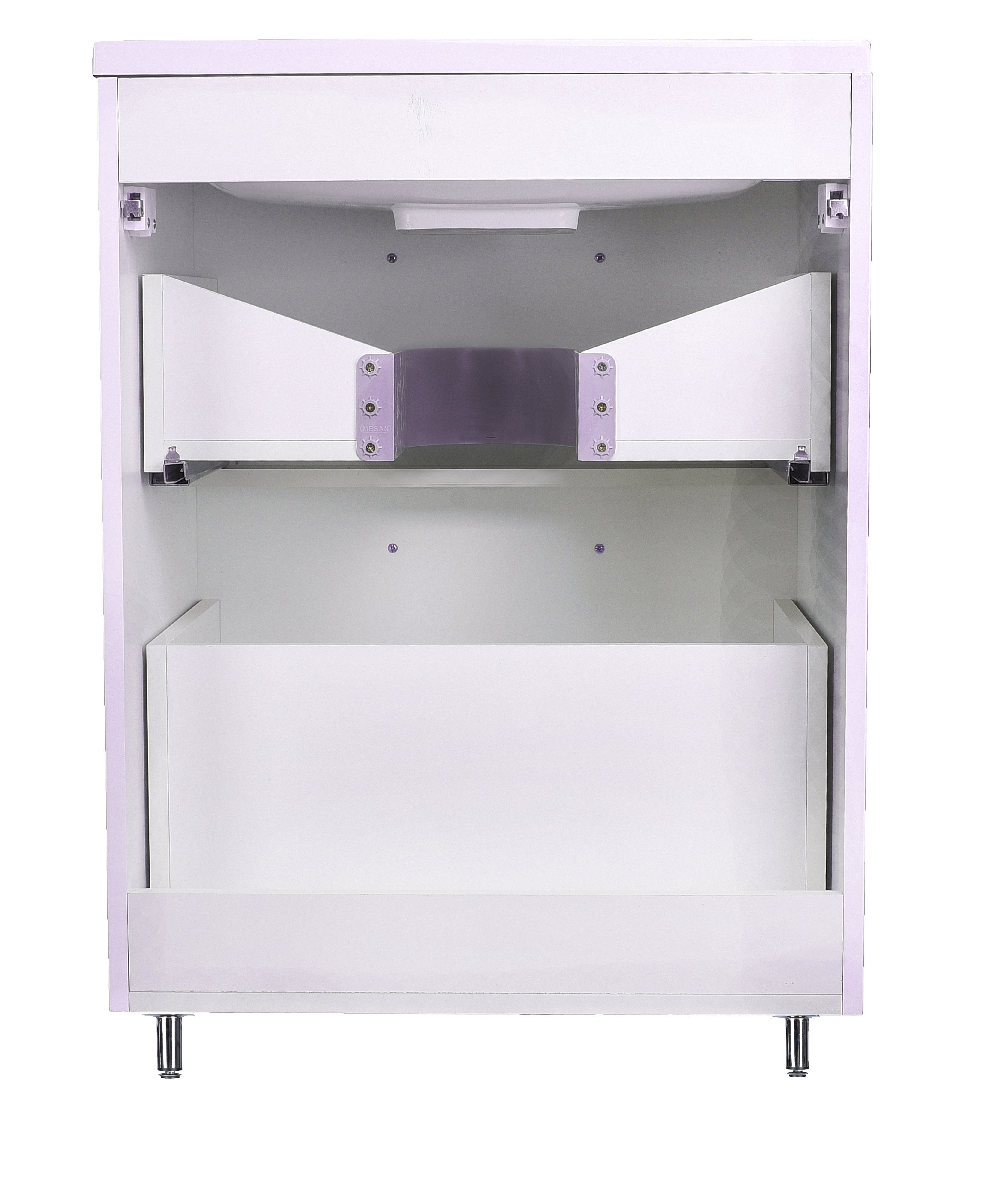 Тумба напольная Каре 60 (2 ящ.) Люкс белая, PLUS СС-00002265 - 3