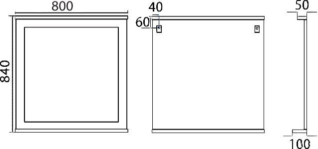 Мебель для ванной Misty Марта 80 подвесная, темный бетон - 10