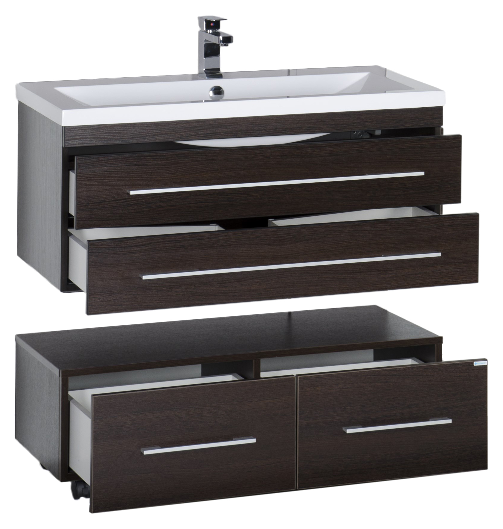 Тумба Aquanet Нота 100 подкатная венге 00170750 - 6