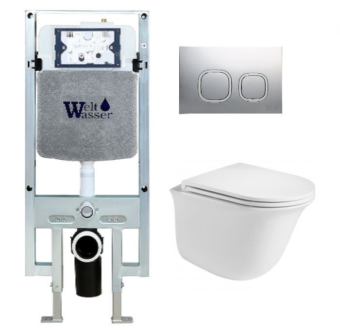 Комплект Weltwasser AMBERG 497 + TELBACH 004 GL-WT + AMBERG RD-MT CR  10000006677 - 0