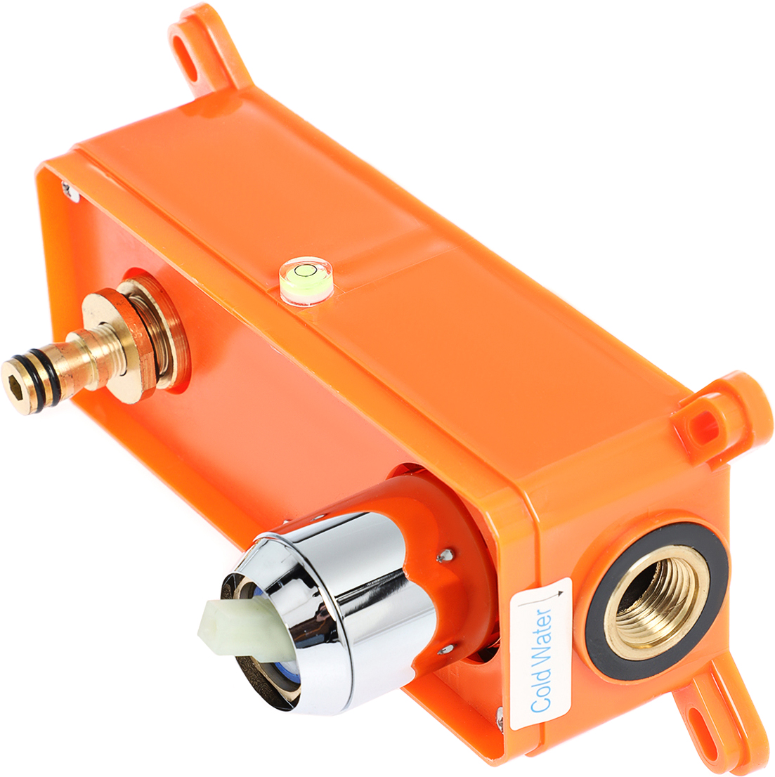 Смеситель для раковины STWORKI Ноттвиль NO-03cr С ВНУТРЕННЕЙ ЧАСТЬЮ, хром, скрытого монтажа, настенный, латунь - 4