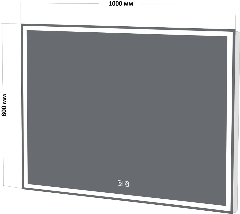 Зеркало BelBagno 100х80 с подсветкой, Bluetooth, микрофоном и динамиками  SPC-GRT-1000-800-LED-TCH-PHONE - 3