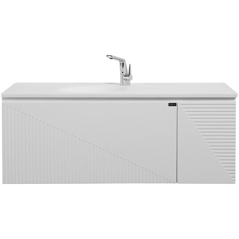 Тумба с раковиной Black&White Universell 121 белая глянцевая 91812002 - 0