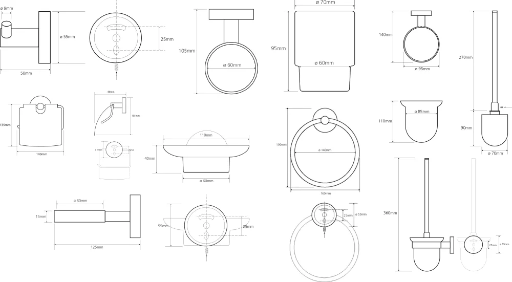 Набор Bemeta Omega 6 предметов 204601 - 7