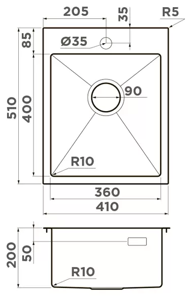 Мойка кухонная Omoikiri Akisame графит  4997011 - 2