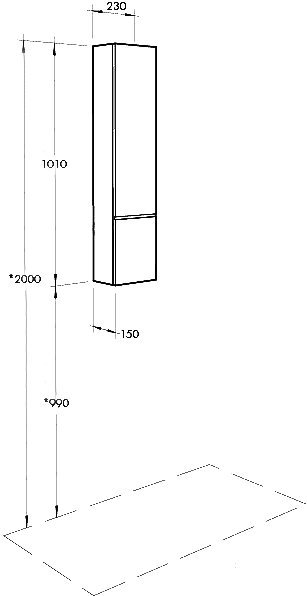 Шкаф подвесной Aquaton Мишель 23 светлое дерево-белый 1A244303MIX40 - 6