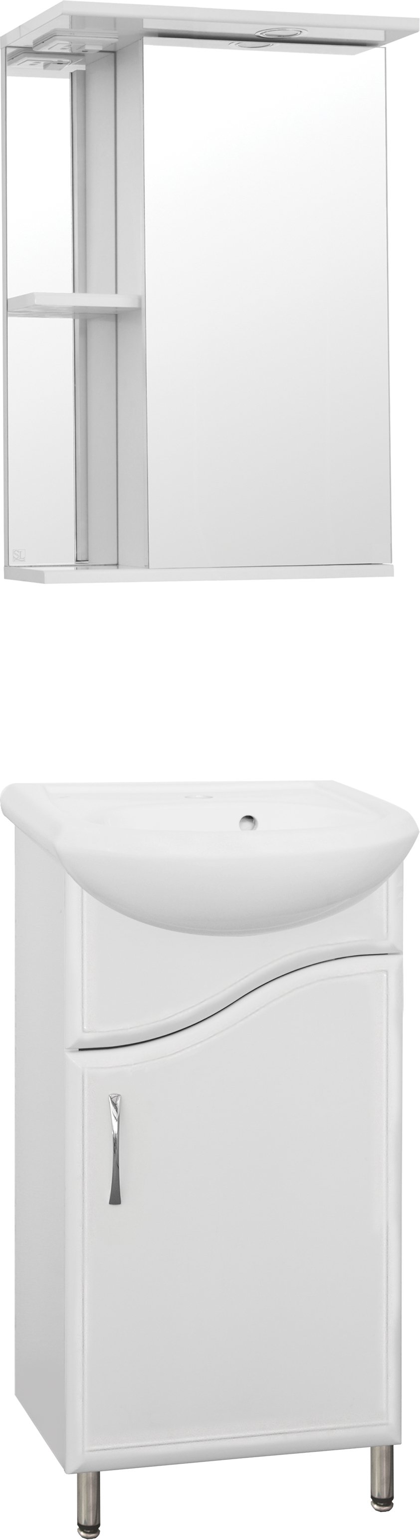 Зеркало-шкаф Style Line Эко Стандарт Николь 45/С белый ЛС-00000115 - 2