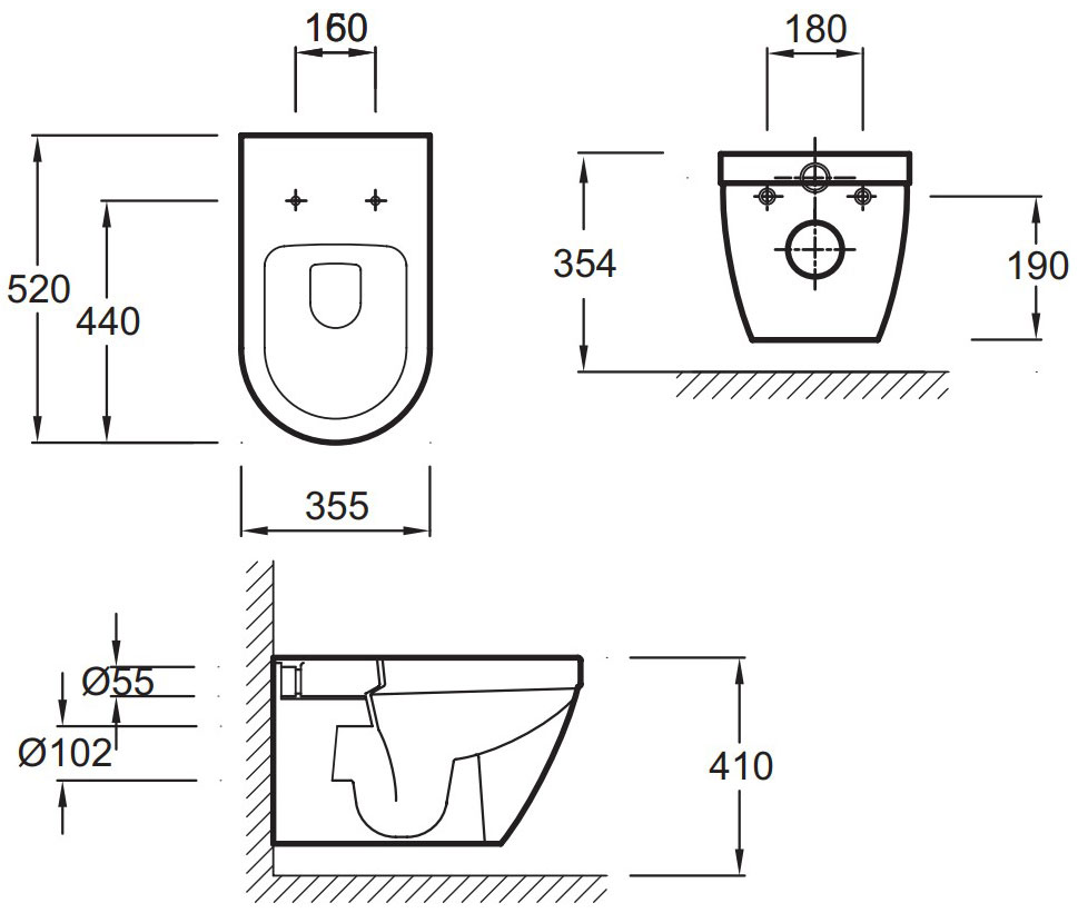 Унитаз подвесной Jacob Delafon Rodin+ EDY102-00 - 8