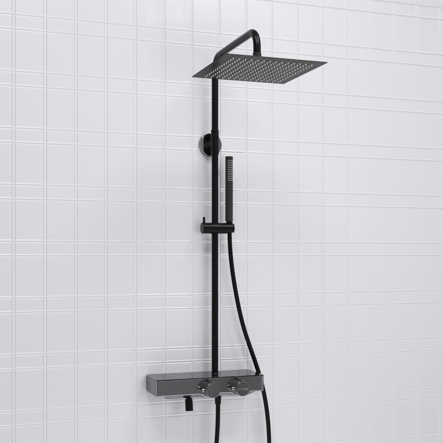 Душевая система WasserKraft 30 с термостатом черный матовый  A114.162.217.CB Thermo - 1